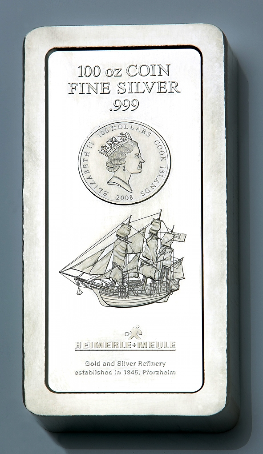 100 Unzen (oz) Cook Islands Münzbarren Resaleware